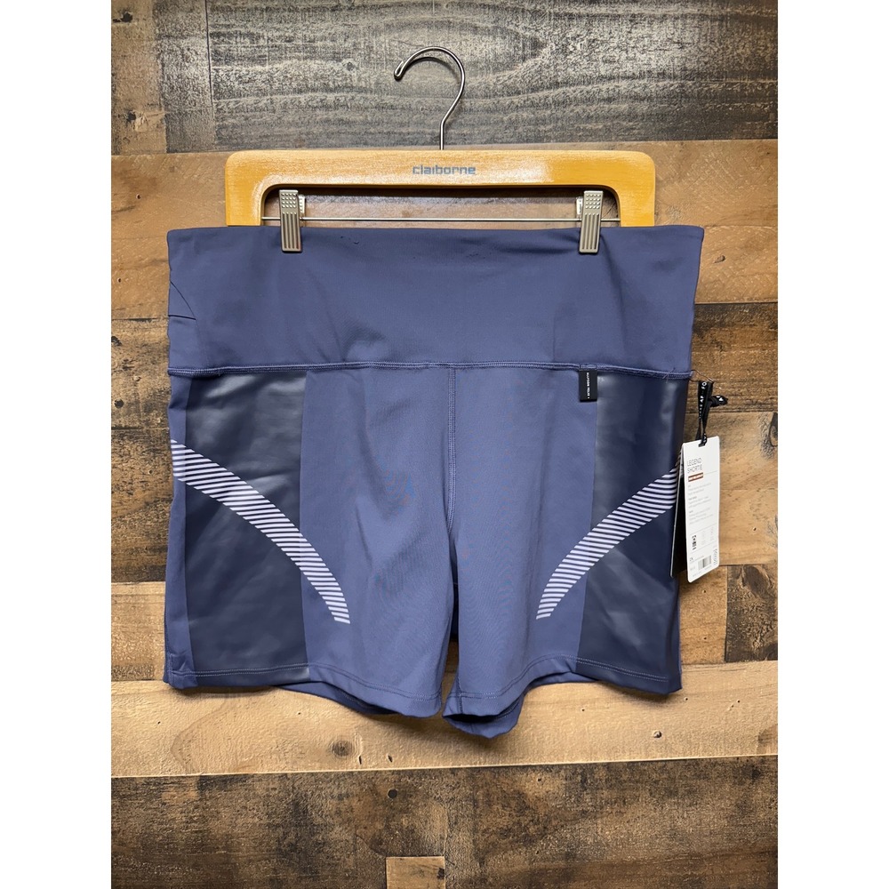 Allyson‎ Felix Athleta Legend Shortie 2X Running Training Shorts Blue